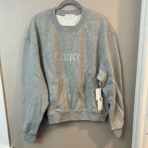 NWT Good American Zodiac Cancer Rhinestone Sweatshirt